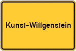 Place name sign Kunst-Wittgenstein