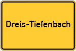 Place name sign Dreis-Tiefenbach