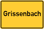 Place name sign Grissenbach, Kreis Siegen, Westfalen