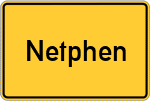 Place name sign Netphen