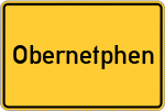 Place name sign Obernetphen