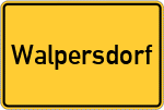 Place name sign Walpersdorf, Kreis Siegen, Westfalen