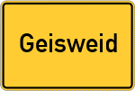 Place name sign Geisweid