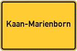 Place name sign Kaan-Marienborn