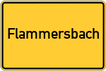 Place name sign Flammersbach, Westfalen