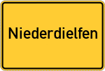 Place name sign Niederdielfen