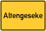 Place name sign Altengeseke