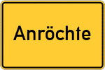 Place name sign Anröchte