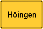 Place name sign Höingen, Westfalen