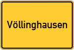 Place name sign Völlinghausen, Kreis Lippstadt