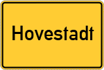 Place name sign Hovestadt