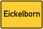 Place name sign Eickelborn