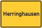 Place name sign Herringhausen, Kreis Lippstadt