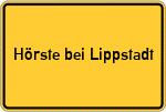 Place name sign Hörste bei Lippstadt