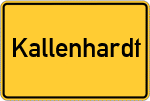 Place name sign Kallenhardt