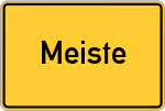 Place name sign Meiste