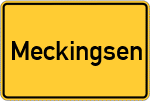 Place name sign Meckingsen