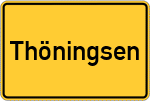Place name sign Thöningsen