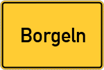 Place name sign Borgeln