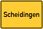Place name sign Scheidingen