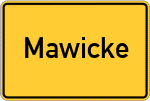 Place name sign Mawicke