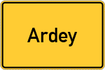 Place name sign Ardey