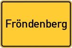 Place name sign Fröndenberg