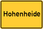 Place name sign Hohenheide