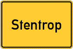 Place name sign Stentrop