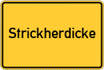 Place name sign Strickherdicke