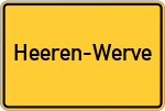 Place name sign Heeren-Werve