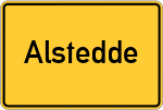 Place name sign Alstedde
