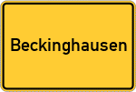 Place name sign Beckinghausen