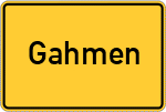 Place name sign Gahmen