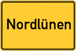 Place name sign Nordlünen