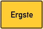 Place name sign Ergste