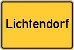 Place name sign Lichtendorf