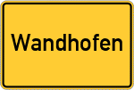 Place name sign Wandhofen