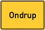 Place name sign Ondrup