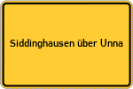 Place name sign Siddinghausen über Unna