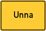 Place name sign Unna