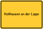 Place name sign Holthausen an der Lippe