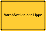 Place name sign Varnhövel an der Lippe