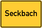 Place name sign Seckbach