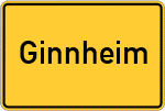 Place name sign Ginnheim