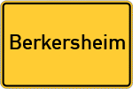 Place name sign Berkersheim