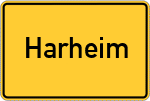 Place name sign Harheim