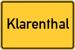 Place name sign Klarenthal