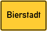 Place name sign Bierstadt