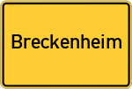 Place name sign Breckenheim